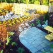 Custom Landscape Garden with Patio and Bench