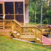Wood Staircase with Brick Landings